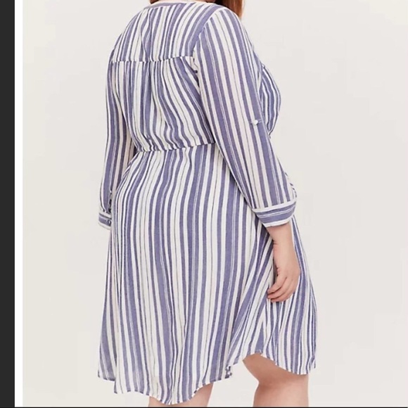 Torrid Blue Nautical Striped Dress - Picture 2 of 15